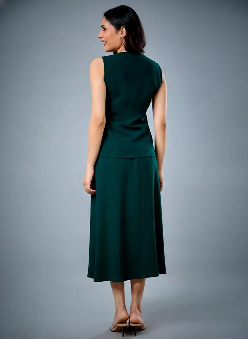 Zigzag  Formal Two Piece Suit - Waistcoat for Women | Best Price UAE